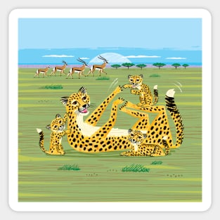 Cheetahs and Gazelles Sticker